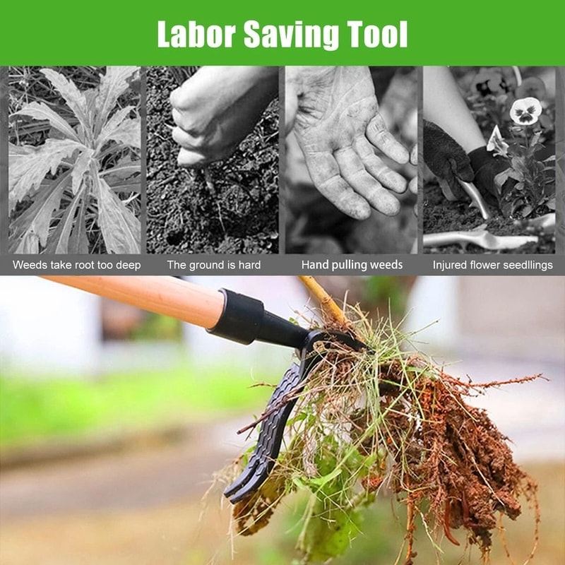 Stand Up Weed Puller Tool For Garden Rust Proof Weed Root Remover With Comfortable Handle 7