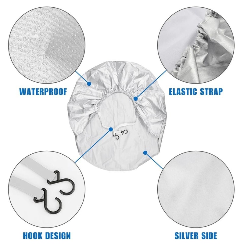 Waterproof Tire Covers For RVs Trailers Sun Weather Protection 2
