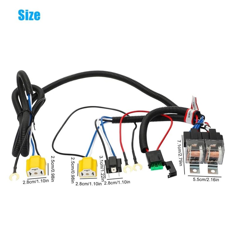 LED Headlight Relay Wiring Harness Kit HighPerformance Easy Installation 0