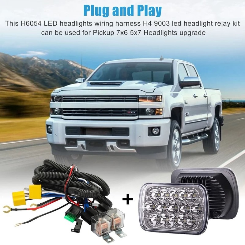 LED Headlight Relay Wiring Harness Kit HighPerformance Easy Installation 4