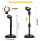 Adjustable Desktop Microphone Stand With Mini Weighted Round Base And Mic Clip 3