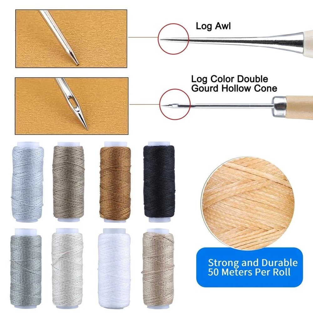 Leather Upholstery Repair Kit With Curved Needles For Sail Canvas 4