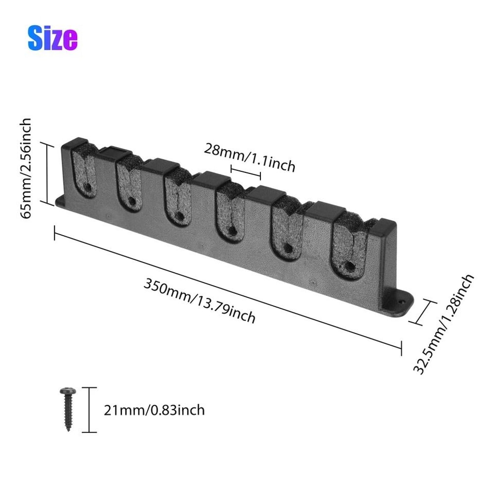 Horizontal Boat Fishing Rod Rack Wall Mount Vertical Holder Space Saving Storage Solution 3