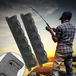 horizontal boat fishing rod rack wall mount vertical holder, space saving storage solution