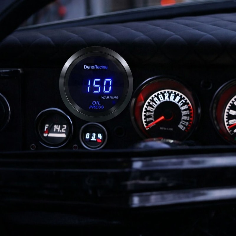 LED Digital Oil Pressure Gauge Meter With Sensor Kit Universal Fit For Cars Trucks And SUVs 0