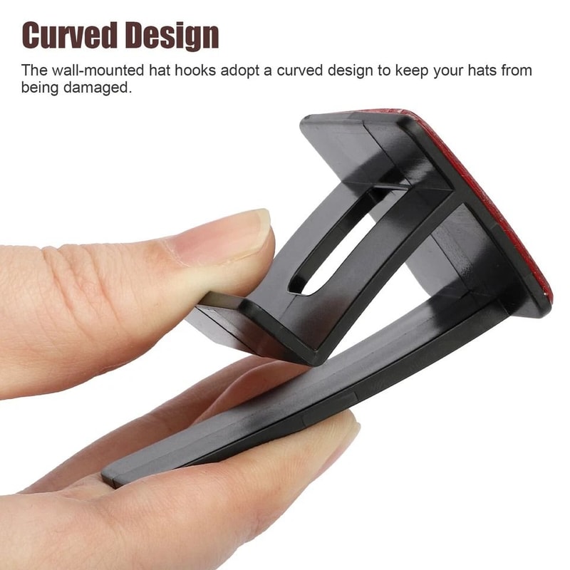 Baseball Cap Wall Rack With Hooks Adhesive Hat Organizer 1