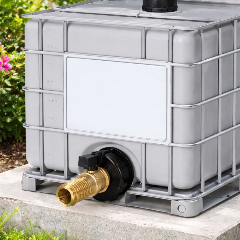 IBC Tote Water Tank Adapter Brass Hose Faucet Valve Connector 0