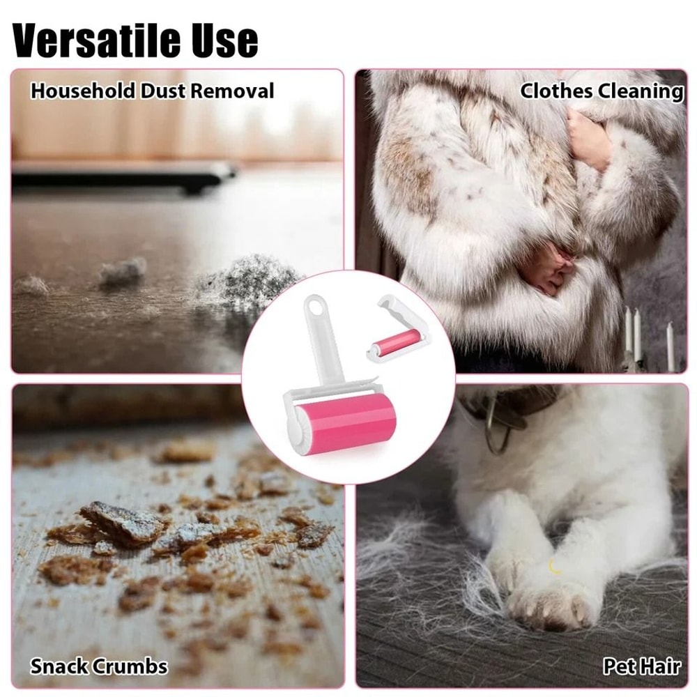 Reusable Sticky Lint Roller For Clothes Pet Hair Remover Washable Portable For Home Use 2