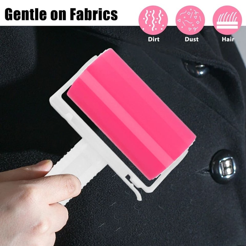 Reusable Sticky Lint Roller For Clothes Pet Hair Remover Washable Portable For Home Use 4