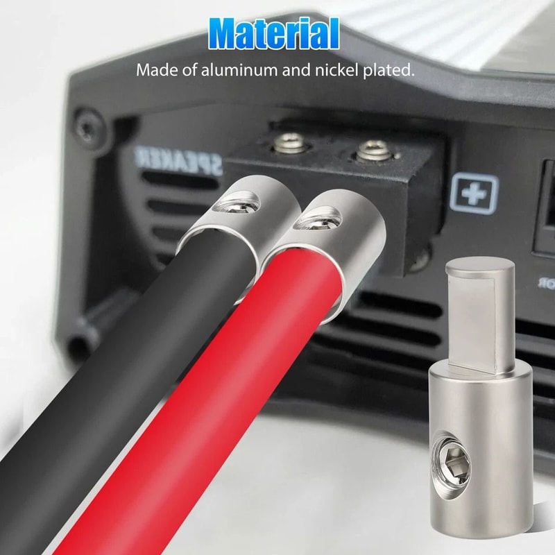 Car Audio Power And Ground Wire Reducers Amp Input High Quality Aluminum And Nickel Plated 6