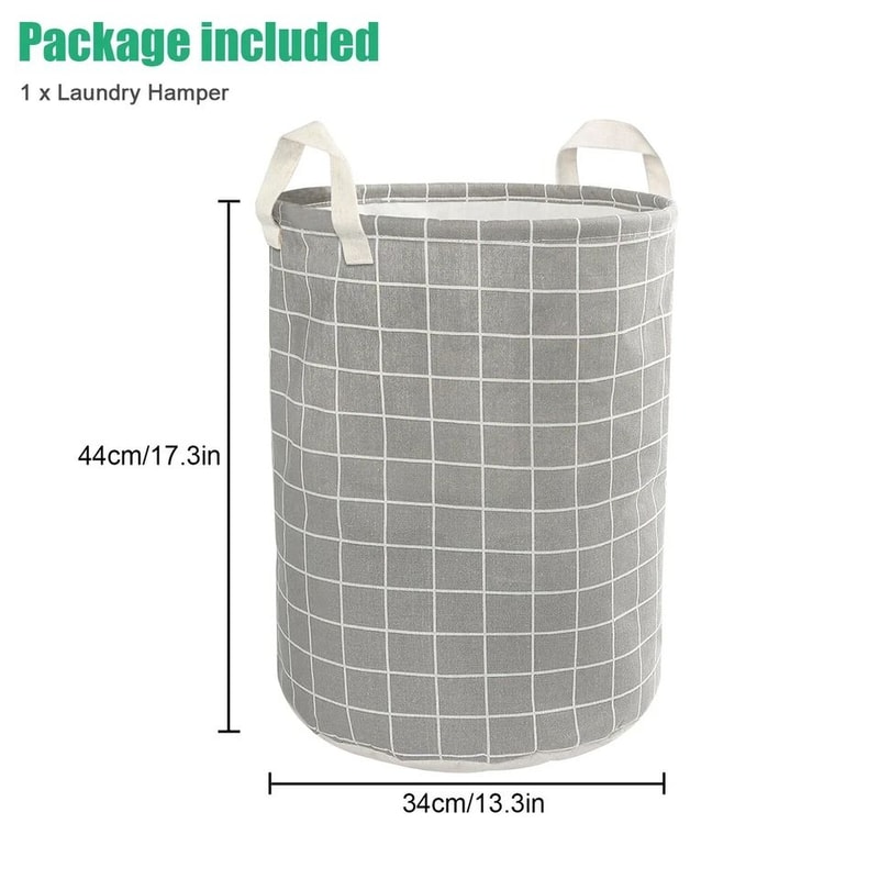 Large Foldable Storage Laundry Hamper Durable Cotton Linen Organizer With Waterproof Lining 4