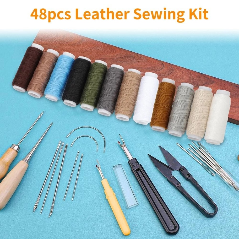 Leather Sewing Kit Complete Leather Stitching Needles Awl Tools For DIY Craft Sewing And Leather W 5