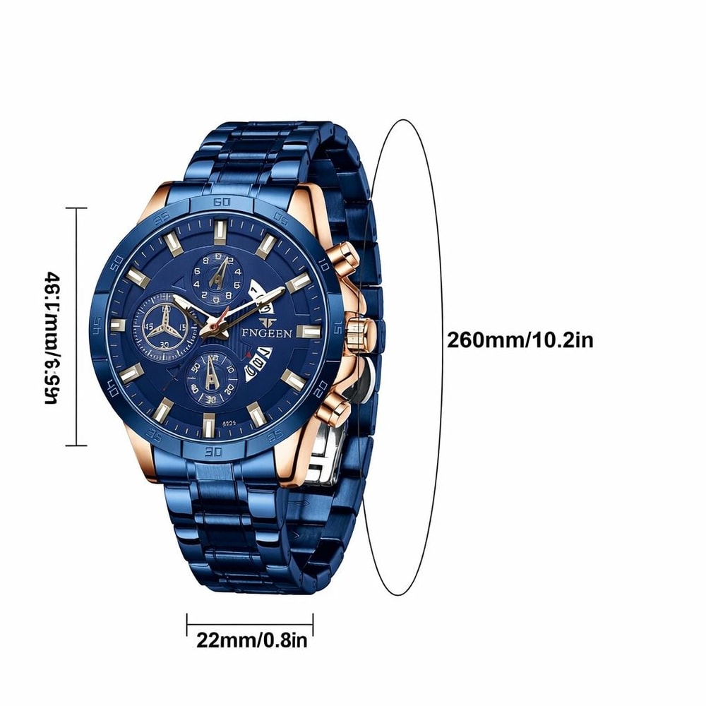 Waterproof Stainless Steel Men Watch With Luminous Movement 4