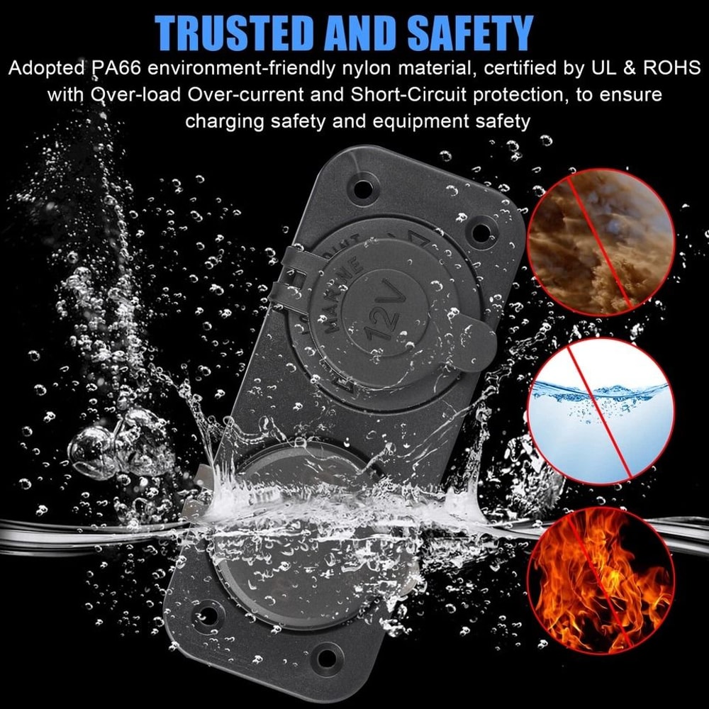 Dual USB Car Charger Cigarette Lighter Socket Plug For Cars Trucks 1