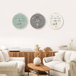 diy embroidery kit for beginners floral cross stitch sewing set with thread and hoop