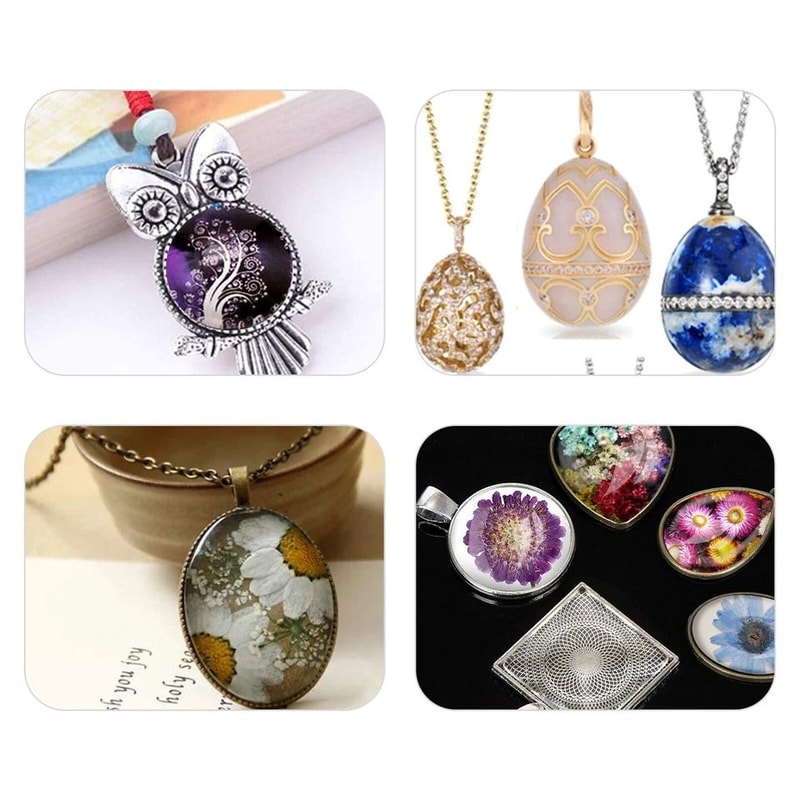 Silicone Resin Mold Craft Kit Jewelry Casting Epoxy Pendant Trays For DIY Crafts 4