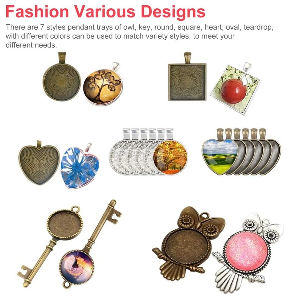 Silicone Resin Mold Craft Kit Jewelry Casting Epoxy Pendant Trays For DIY Crafts 6