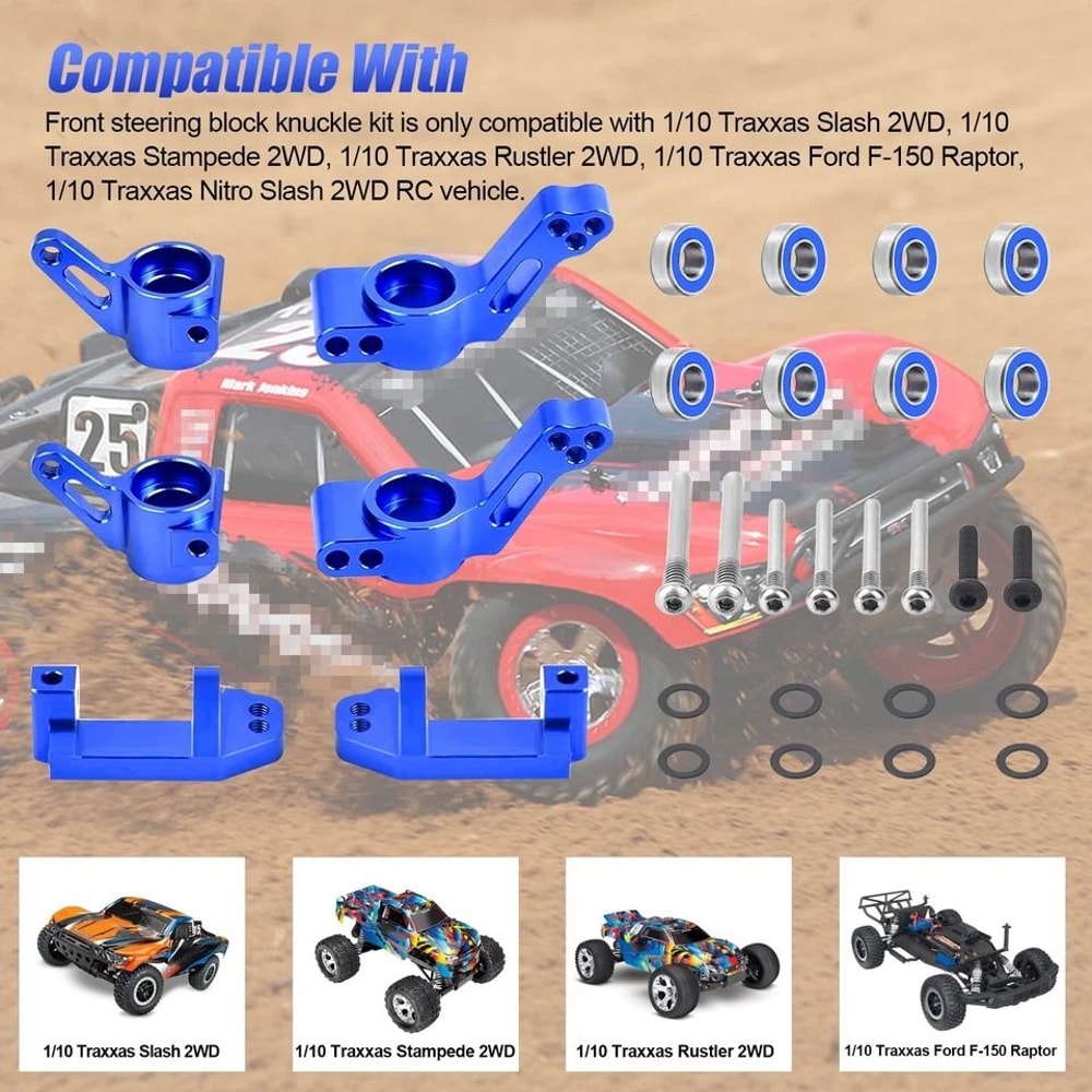 Aluminum Front Caster Blocks And Rear Stub Axles 5
