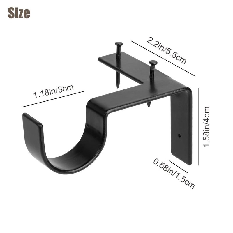 Curtain Rod Bracket Holders Easy Install Single Hook Window Frame Hooks For Home Decor 1