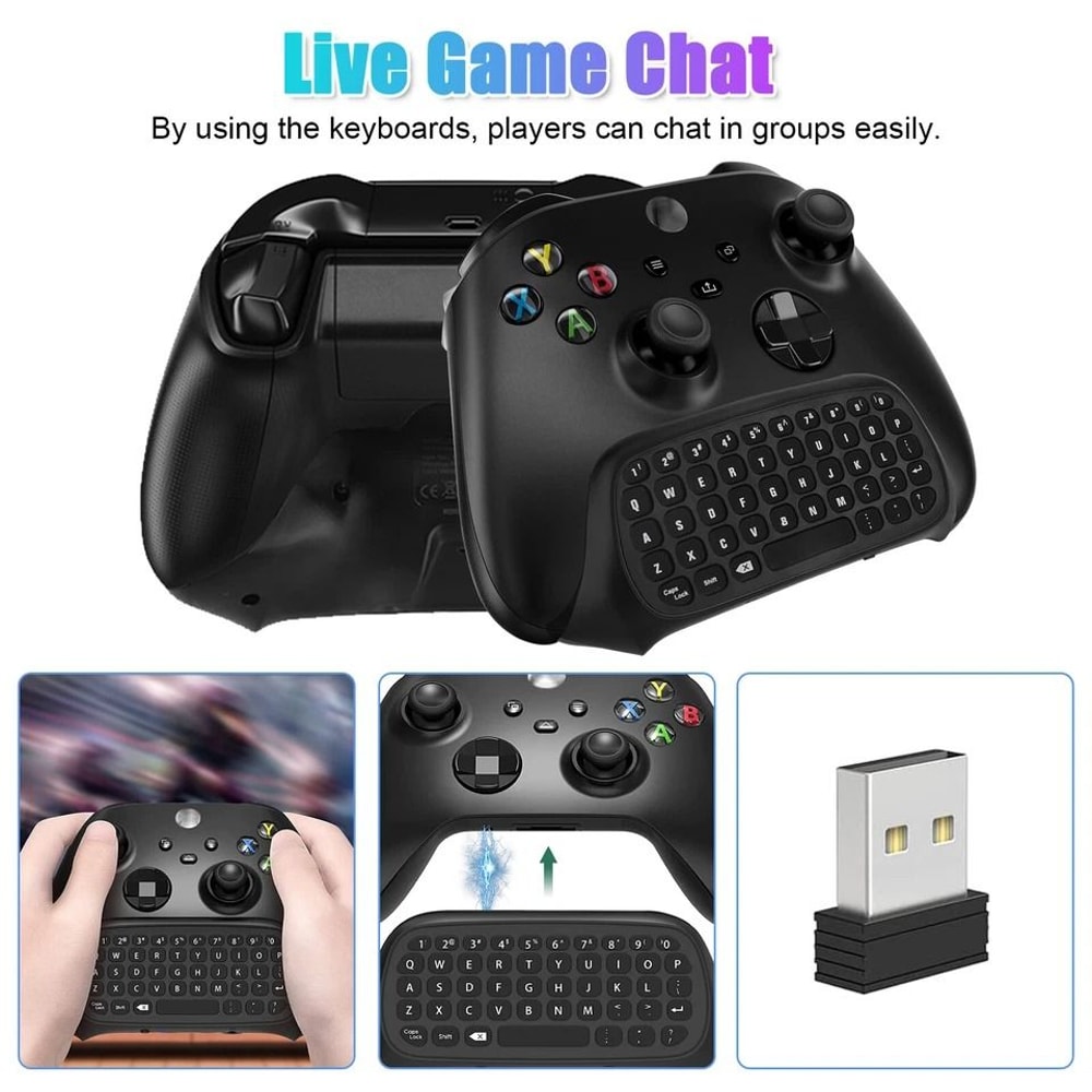 Wireless Game Controller Keyboard Chatpad 5