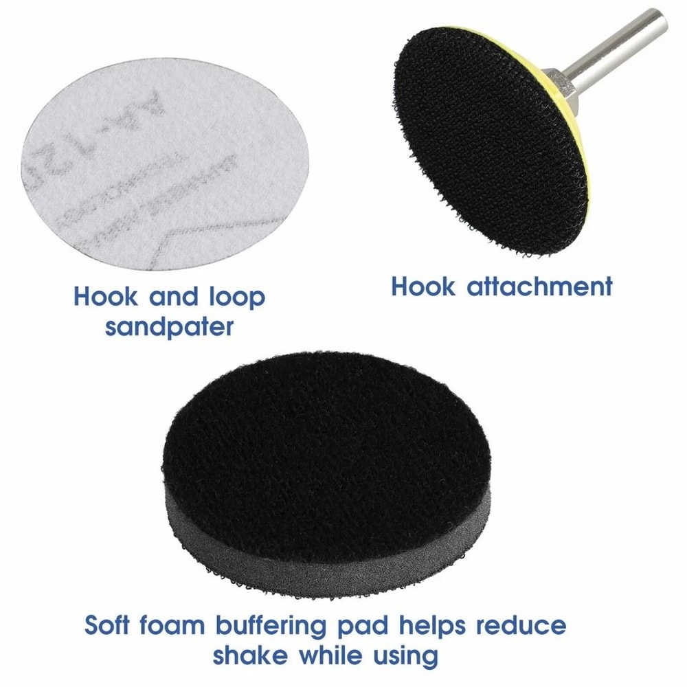 Sanding Discs Sander Pads With Backer Pad Drill Adapter Hook And Loop 5