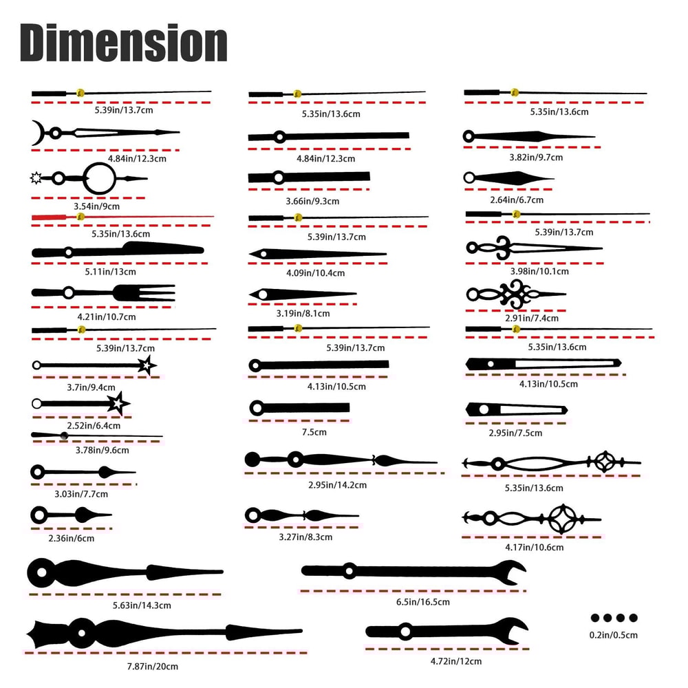 Clock Hands Set For DIY Repair Wall Clock Movement Replacement Non Ticking Precision Mechanism 3