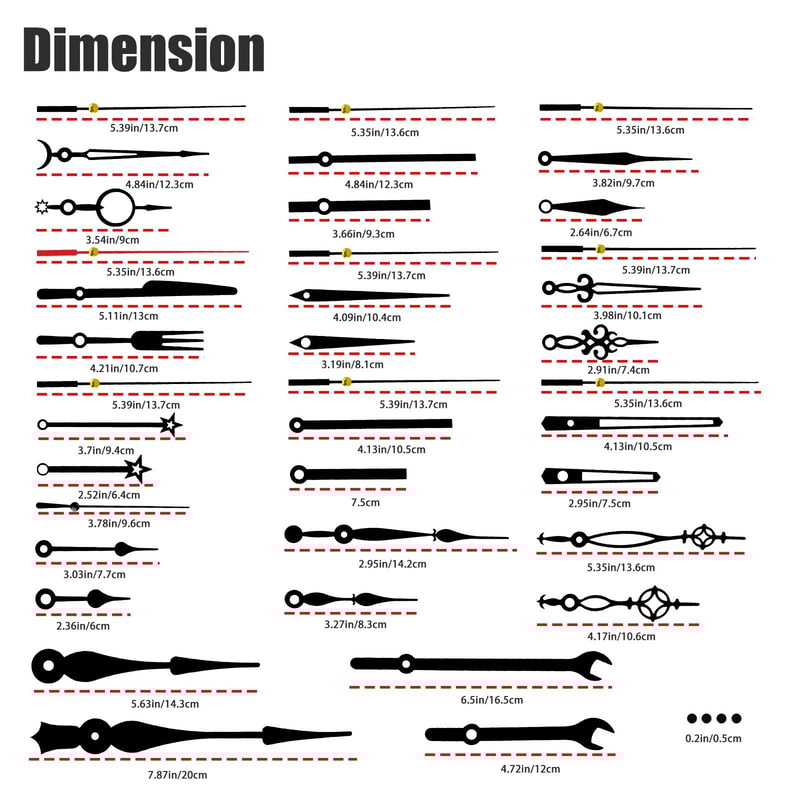 Clock Hands Set For DIY Repair Wall Clock Movement Replacement Non Ticking Precision Mechanism 3