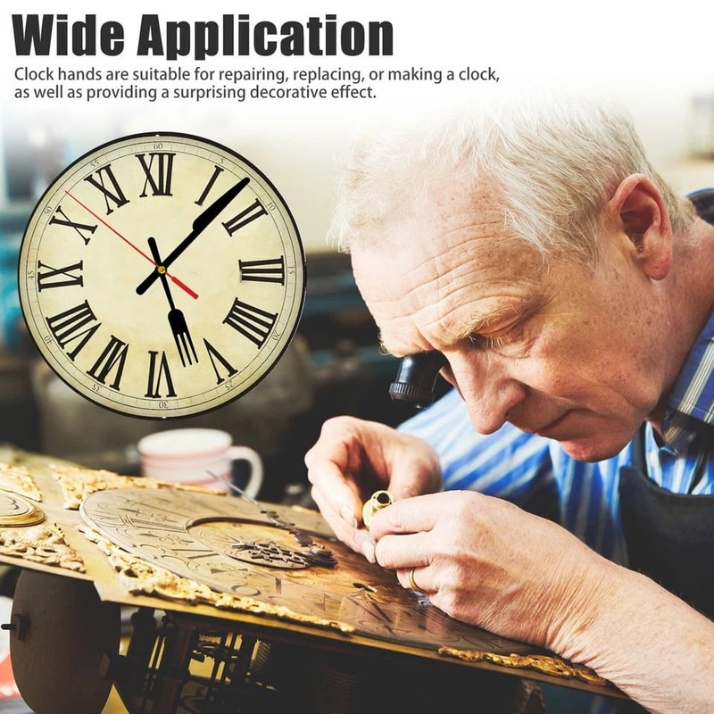 Clock Hands Set For DIY Repair Wall Clock Movement Replacement Non Ticking Precision Mechanism 2