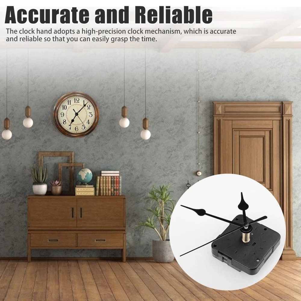 Clock Hands Set For DIY Repair Wall Clock Movement Replacement Non Ticking Precision Mechanism 4