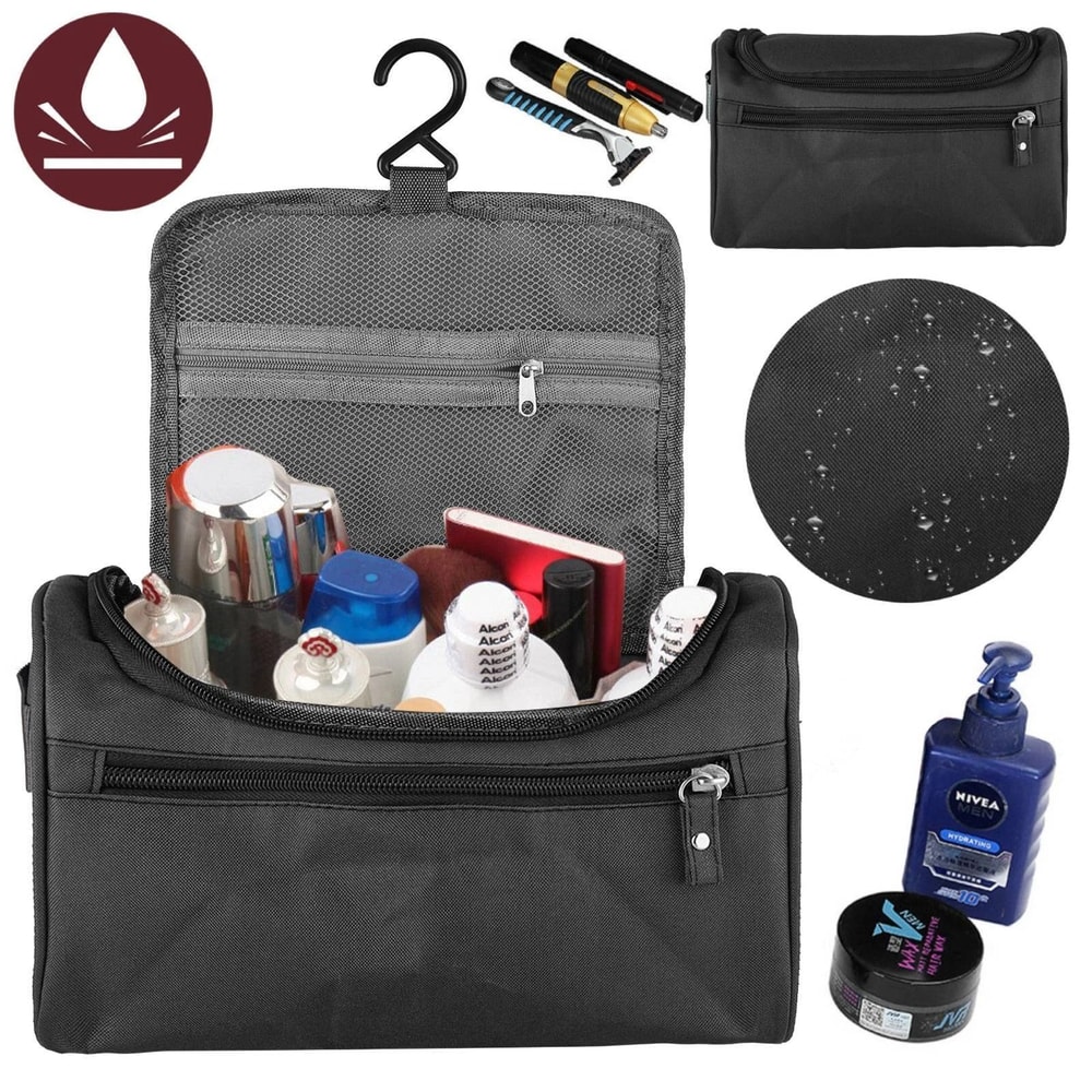 Travel Toiletry Bag For Men Women Waterproof Cosmetic Shaving Makeup Case Organizer 4