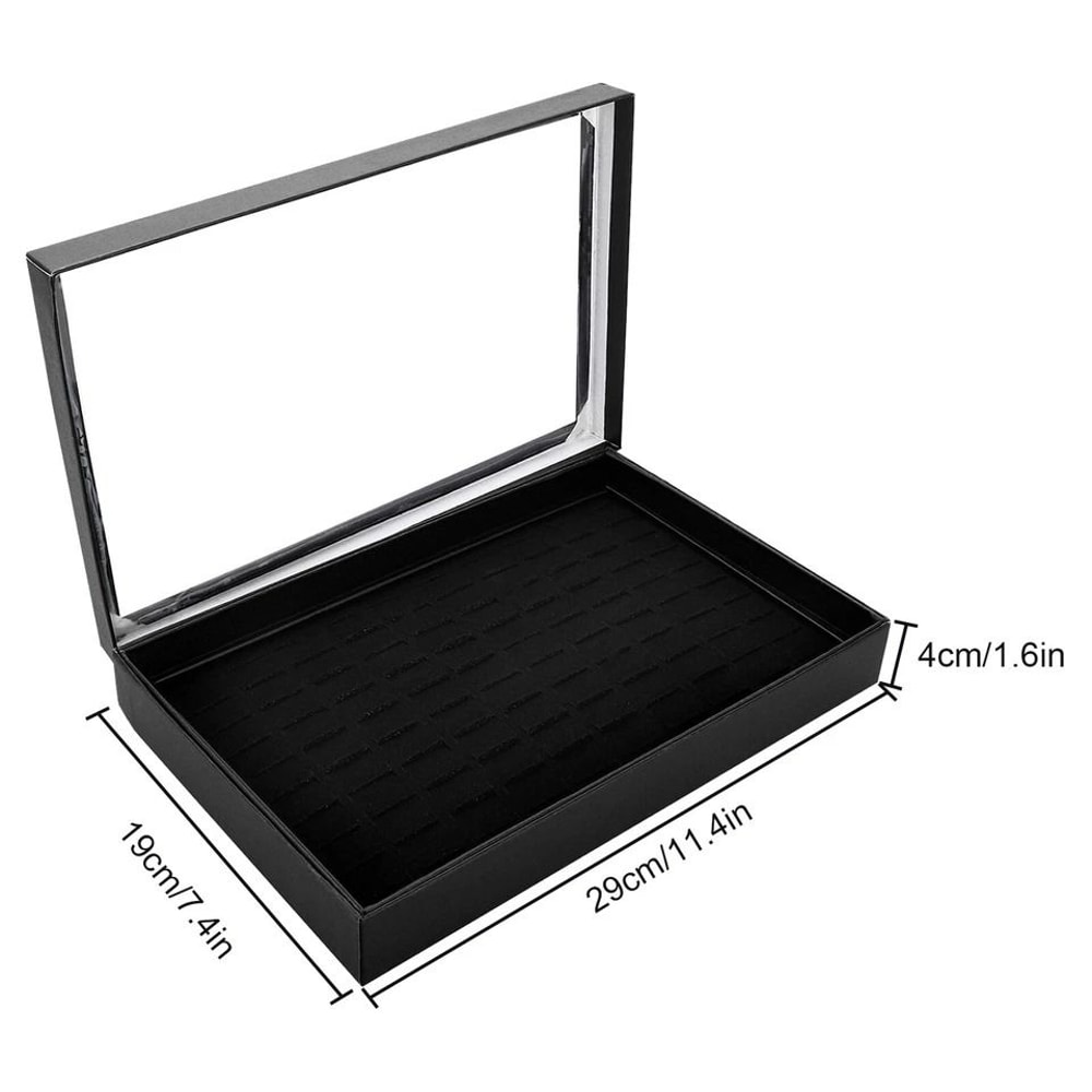 Jewelry Ring Display Organizer Stackable Storage Case For Earrings Rings 3