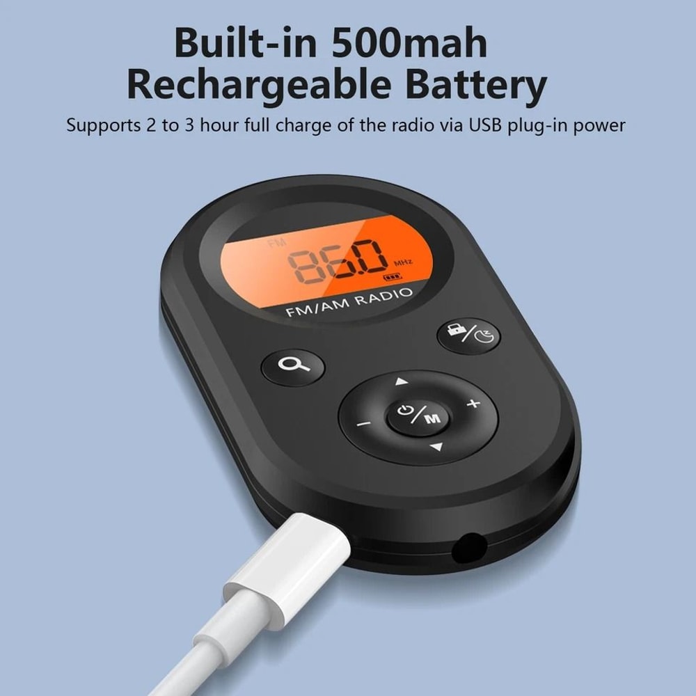 Portable Rechargeable Radio With LCD Display Stereo Sound 5