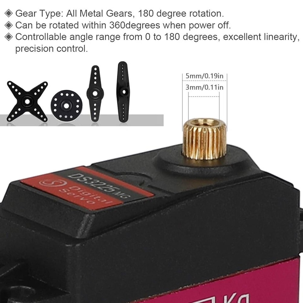 High Torque Waterproof Digital Servo With Metal Gears For RC Cars Robots 4