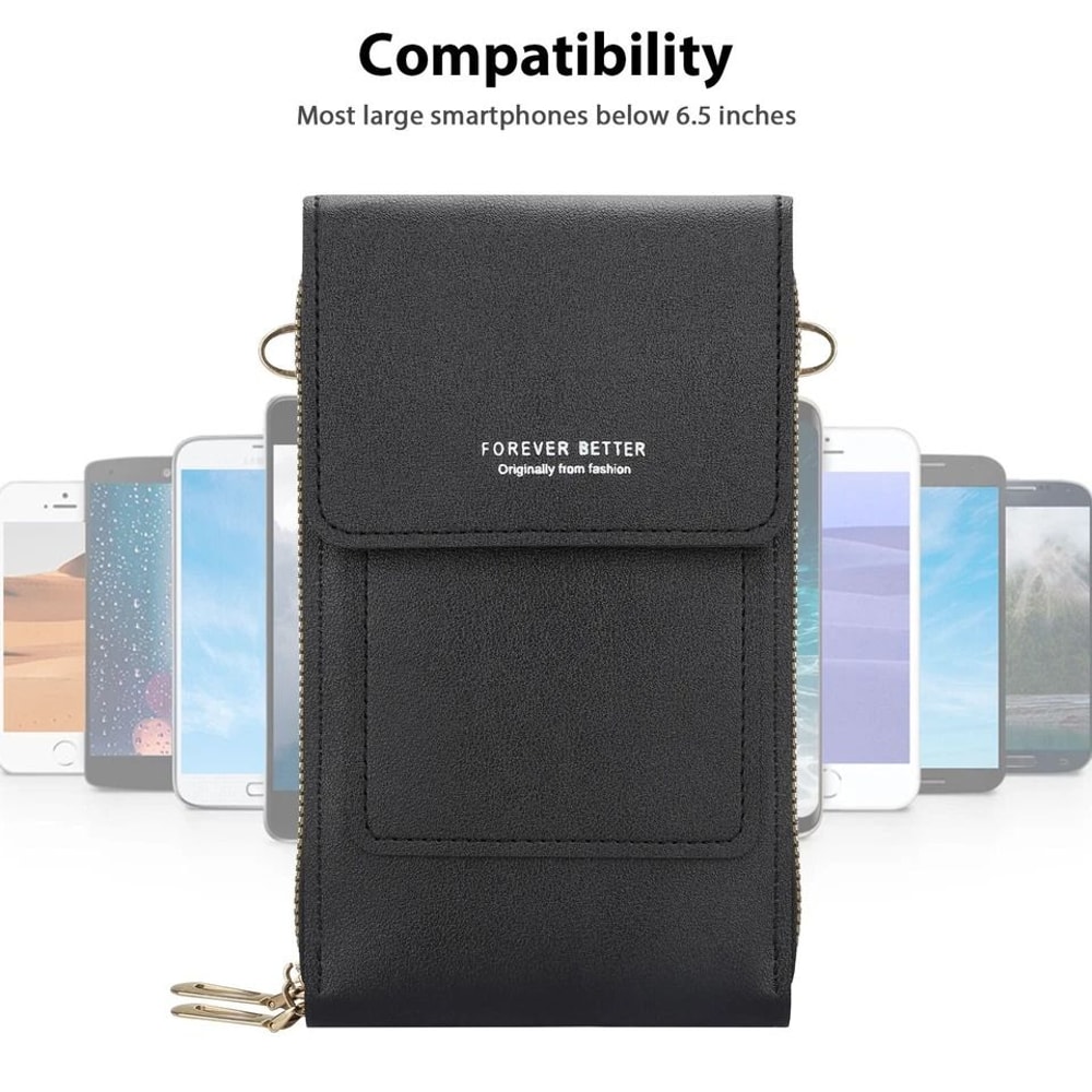 Women Touch Screen Cell Phone Bag Crossbody Shoulder Pouch With Card Case Key Holder 3