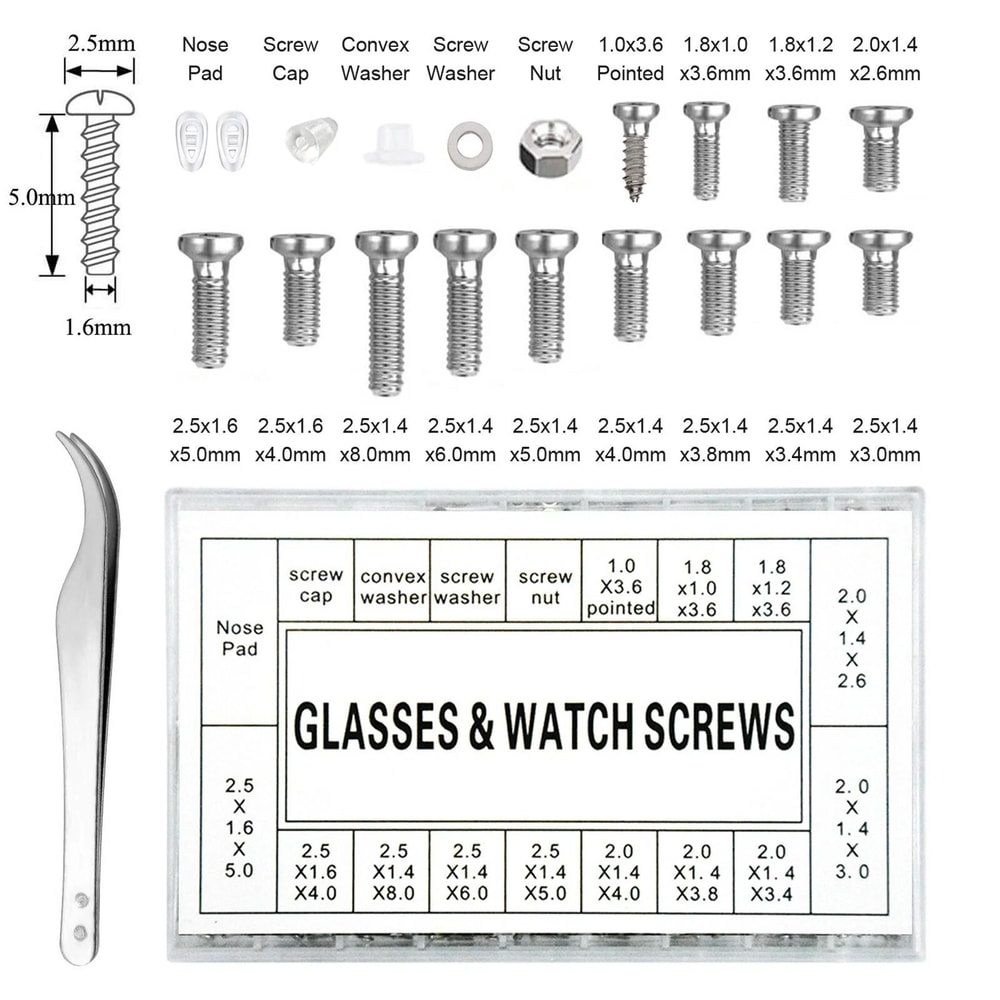 Eyeglass Repair Kit Complete Optical Tool Set For Sunglasses Watches 5