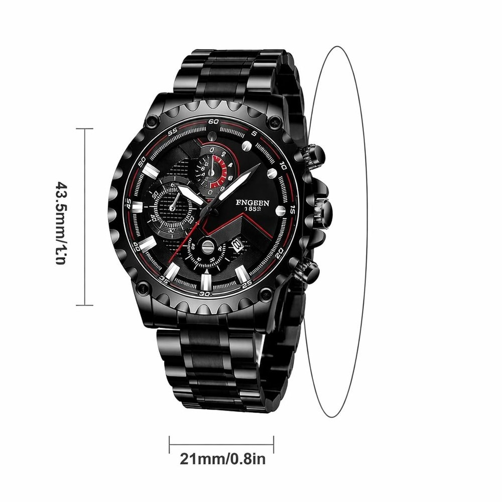 Waterproof Men Stainless Steel Watch With Luminous Display Luxury Design 4
