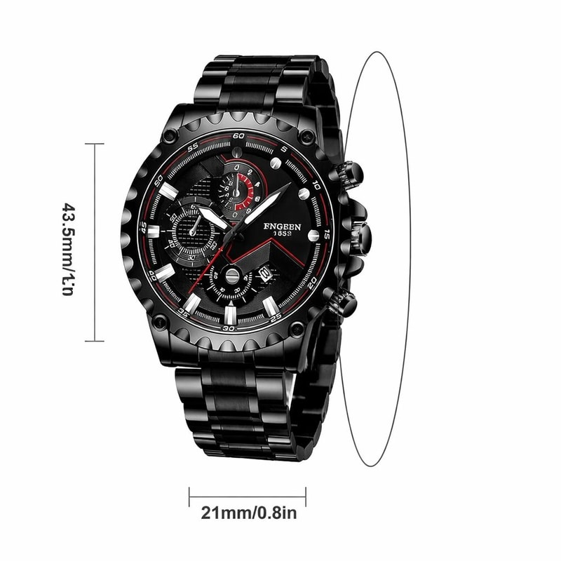Waterproof Men Stainless Steel Watch With Luminous Display Luxury Design 4