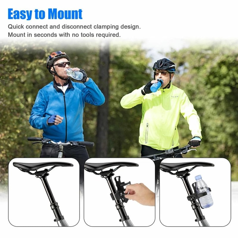Bicycle Drink Holder For Handlebar Mountable Beverage Bottle Cage 8