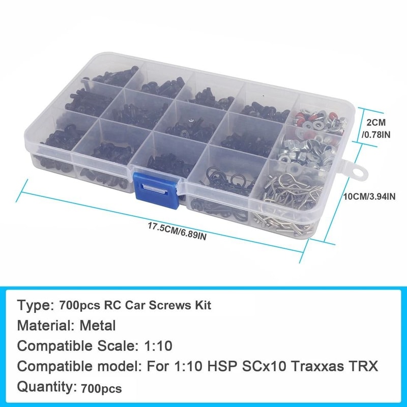 RC Screws Kit Universal Hardware Fasteners For RC Vehicles 3