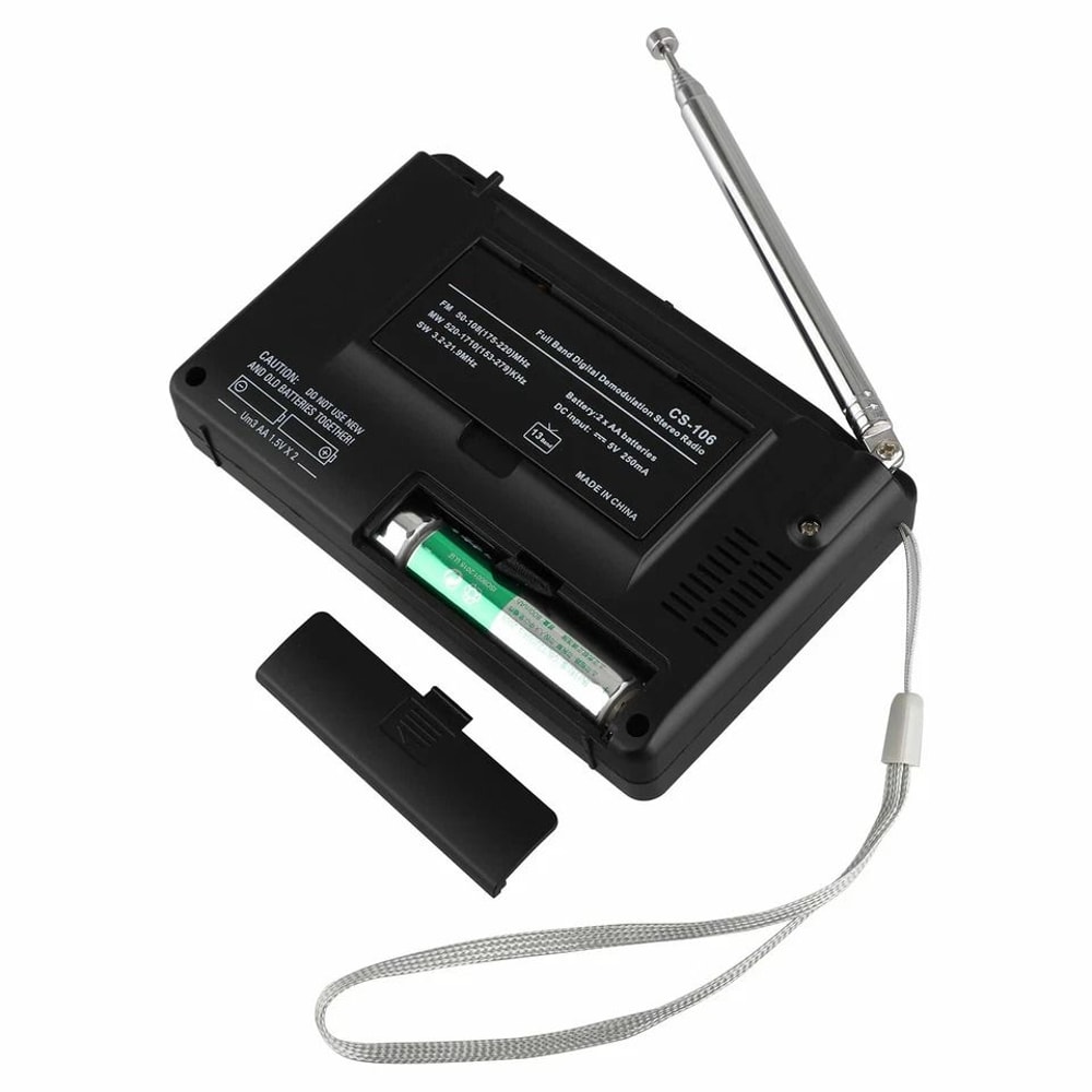 Portable Radio Receiver With Digital LCD Screen And Stereo Speaker Alarm 2