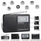 Portable Radio Receiver With Digital LCD Screen And Stereo Speaker Alarm 8
