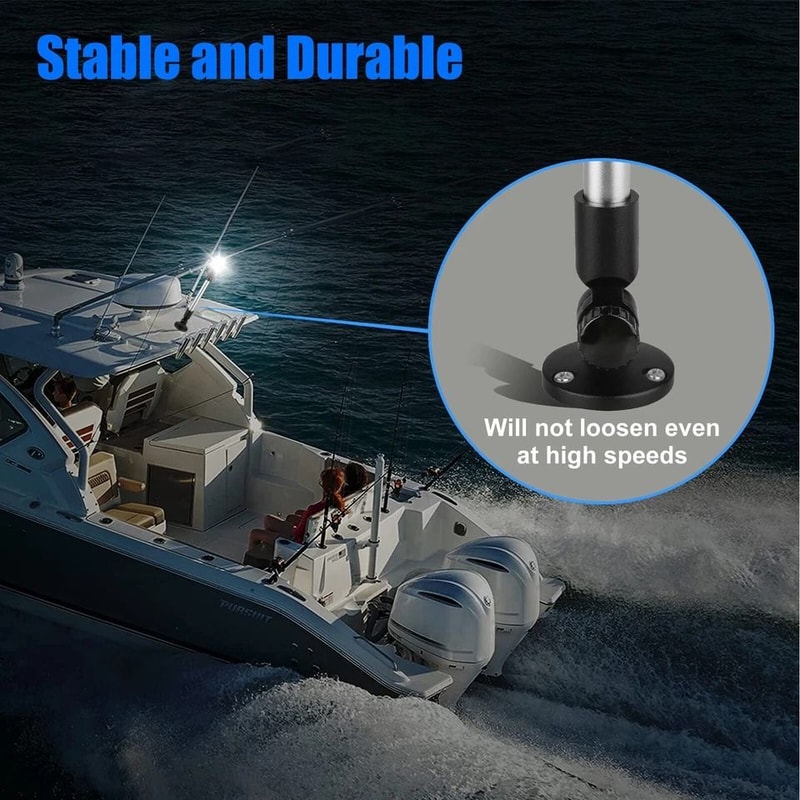 Boat Yacht LED Navigation Light Fold Down Anchor Stern Pole Lamp 1