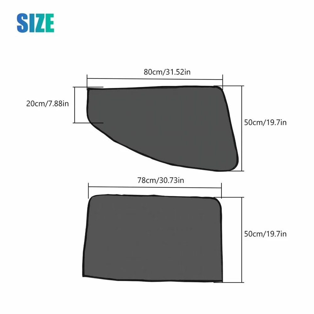 Magnetic Car Side Window Sunshade UV Blocker Mesh Shield For Privacy And Easy Installation 1