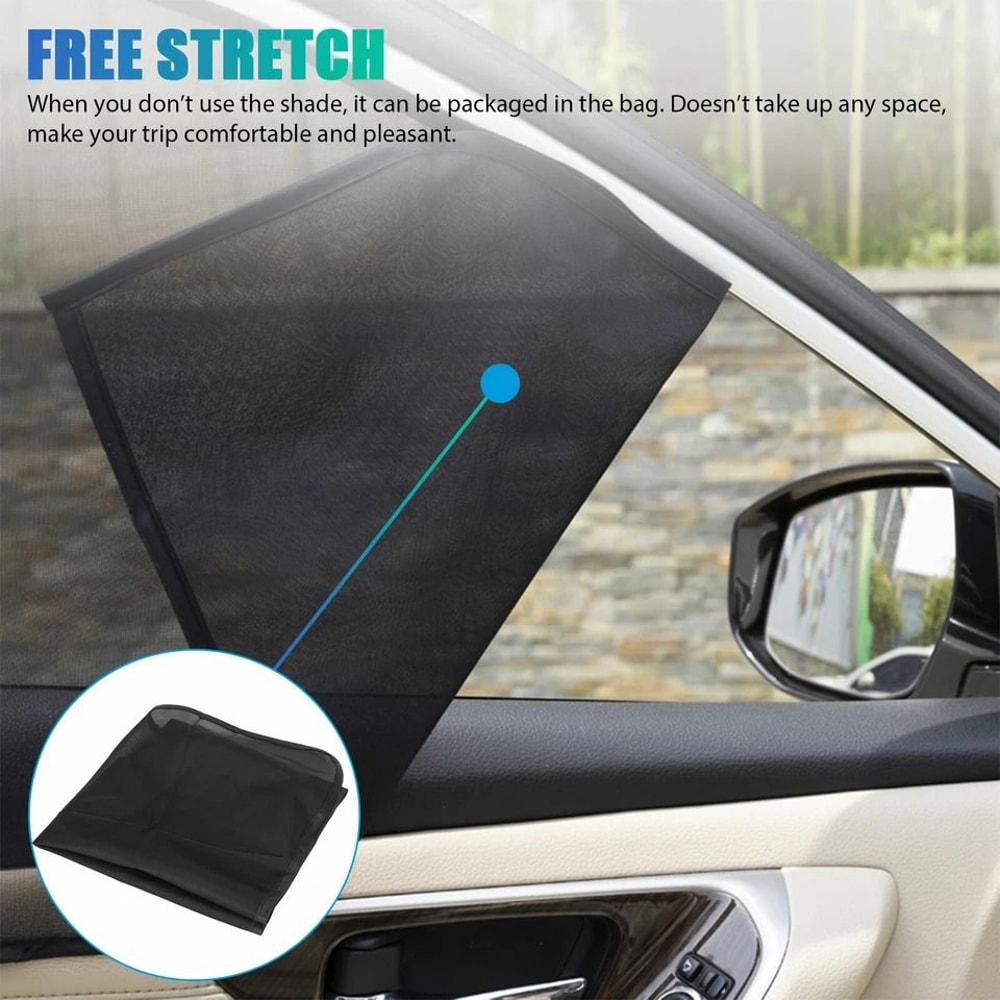 Magnetic Car Side Window Sunshade UV Blocker Mesh Shield For Privacy And Easy Installation 6