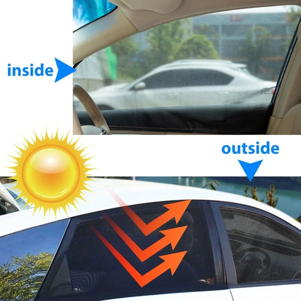 Magnetic Car Side Window Sunshade UV Blocker Mesh Shield For Privacy And Easy Installation 7