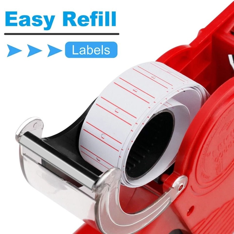 Price Tag Gun Marking Machine With Sticker Labels Ink Roller Retail Price Tagger 6