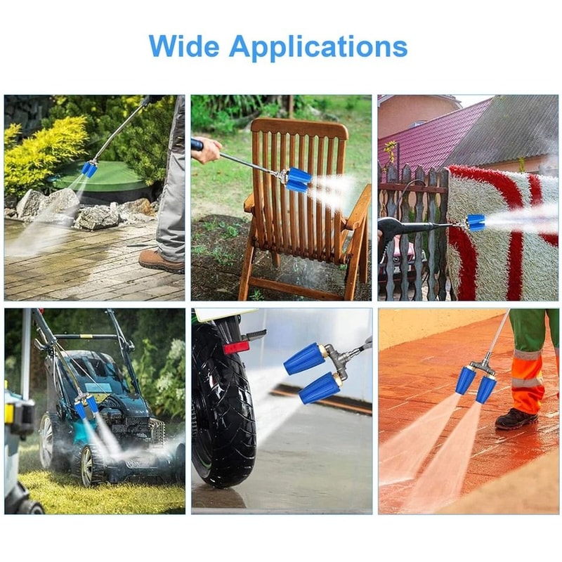 Dual Turbo Nozzle Pressure Washer Quick Connect Spray Tip For Efficient Cleaning 1