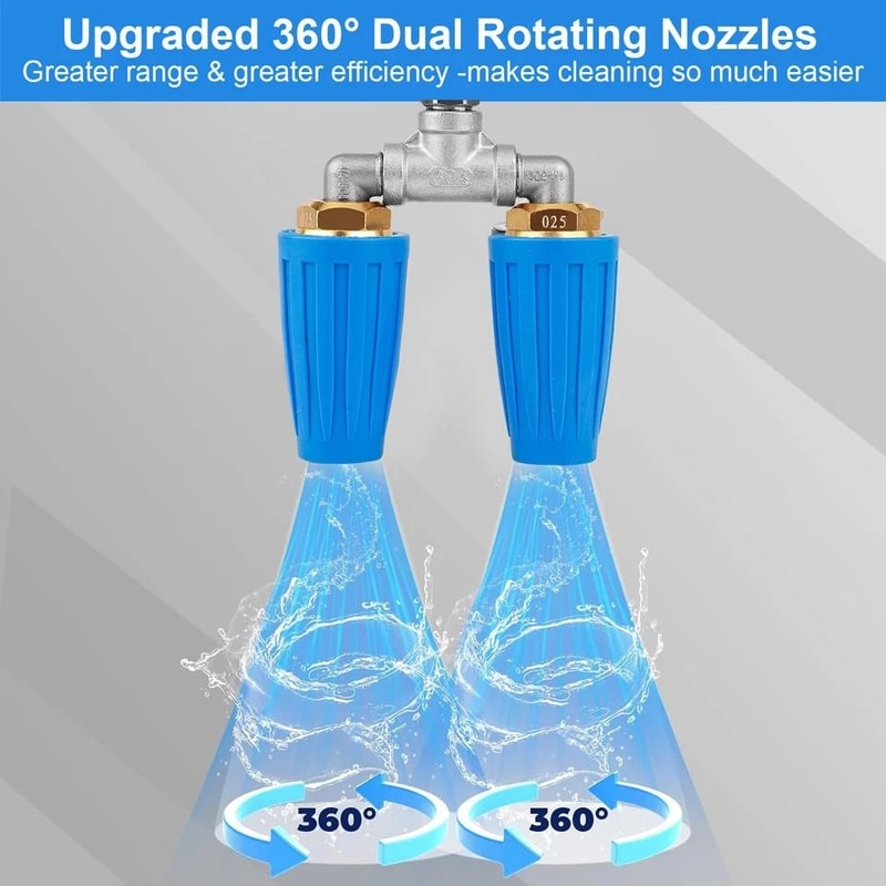 Dual Turbo Nozzle Pressure Washer Quick Connect Spray Tip For Efficient Cleaning 7
