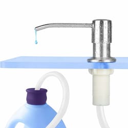 stainless steel soap dispenser kit with extension tube for kitchen sink pump