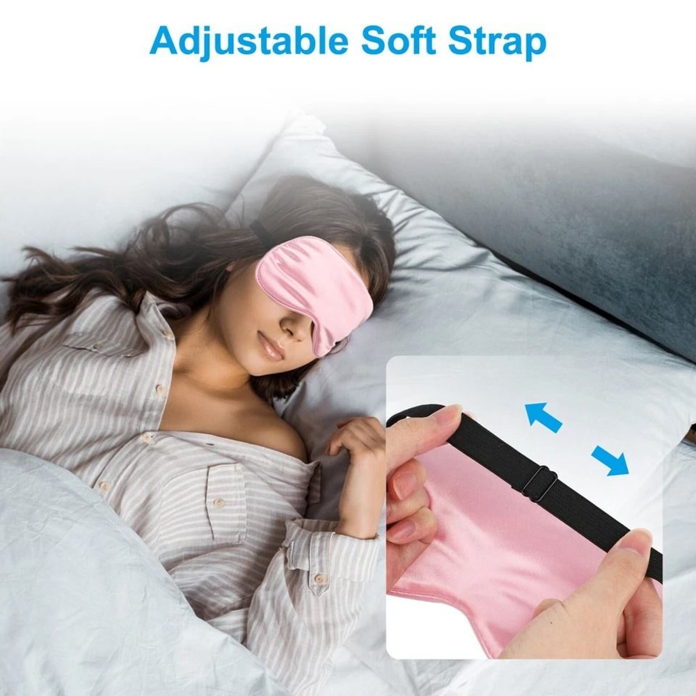 Travel Eye Mask Set Soft Padded Shade For Rest Relaxation Adjustable Breathable Sleep Blindfold 1